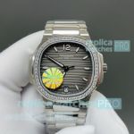 PDF Factory Swiss Replica Patek Philippe Nautilus Ladies' Grey Dial Diamond Watch 